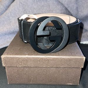 All Black Gucci Belt. Worn only a couple times.